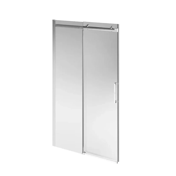 Душевая дверь в нишу Kerama Marazzi Cristallo 120 см профиль брашированный никель CT.120.SD.BN (детальная фотография)