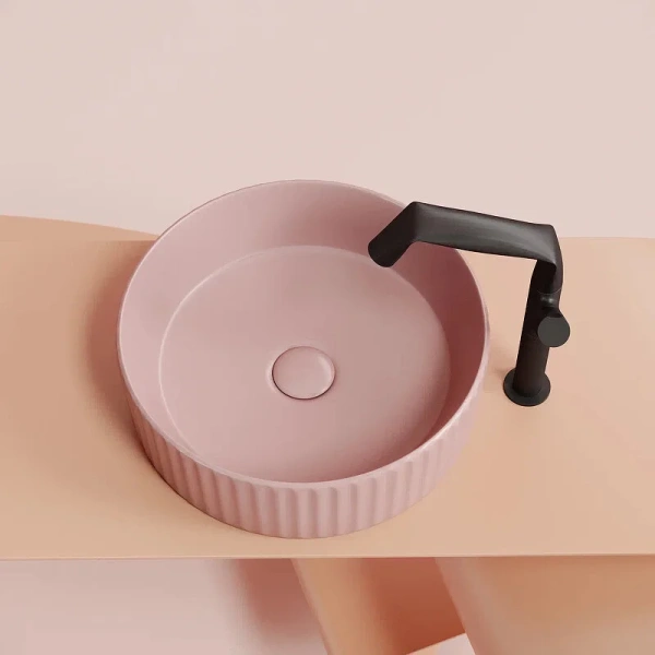Раковина Ceramica Nova Element 36 см розовая CN6057MP (детальная фотография), маленькие, в форме чаши, круглой формы