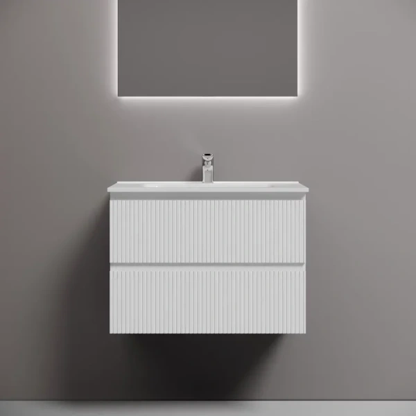 Тумба под раковину подвесная Sancos Snob T 70 см Bianco SNT70W (детальная фотография), подвесная, пристенная