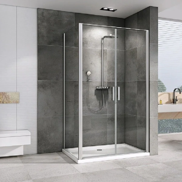 Душевой уголок Abber Sonnenstrand 100х80 см профиль черный AG04100C-S80 (детальная фотография), черные