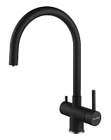 Смеситель для кухни Paulmark Heller черный металлик