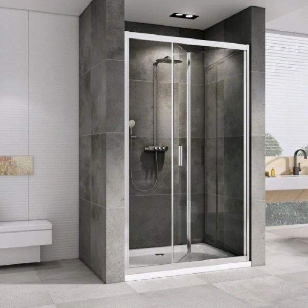 Душевая дверь в нишу Abber Sonnenstrand 110 см складная AG07110 (детальная фотография), хром