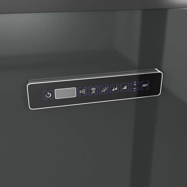 Душевая кабина Grossman 80x100 см черная GR222 (детальная фотография), с распашными дверьми