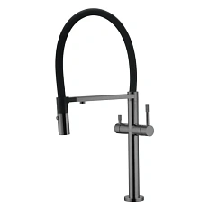 Смеситель для кухни Boheme Uno shine gun metal