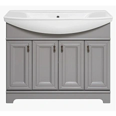 Тумба под раковину напольная Misty Лувр 105 см серая