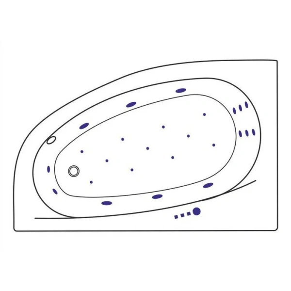 Ванна гидромассажная Excellent Kameleon Ultra 170 x 110 см, левая, белый/хром, WAEX.KML17.ULTRA.CR (детальная фотография) index_1