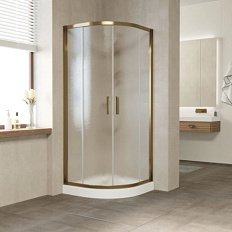 Душевой уголок профиль бронза стекло шиншилла Vegas-glass