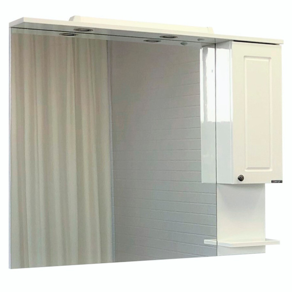 Зеркальный шкаф с подсветкой Comfortу Севилья 100 см слоновая кость 00003132628CF (детальная фотография)