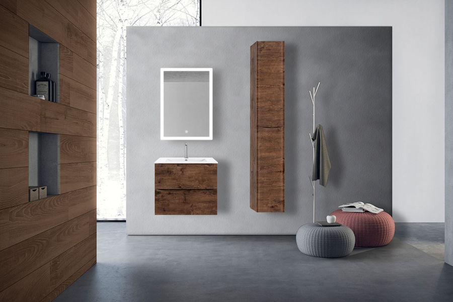Тумба под раковину подвесная Vincea Mia 60,5 см R.Wood VMC-2MC600RW (детальная фотография), в наличии