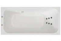 Гидромассажная ванна Радомир Прованс 1-79-2-0-0-187, 170 x 90 см, рама-подставка, фронтальный экран, слив-перелив автомат, гидромассаж Стандарт хром пневмокнопка, массаж спины, белая