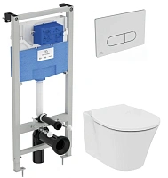 Унитаз с инсталляцией Ideal Standard Prosys Oleas Connect Air с панелью смыва