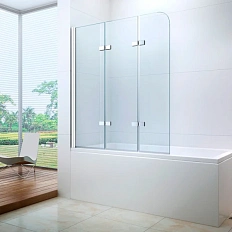 Шторка для ванны BERGES City 2.0 90х140 см складная