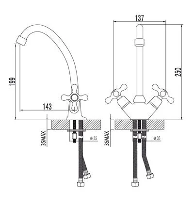 Смеситель для кухни Lemark Standard LM2104C (детальная фотография), для кухни