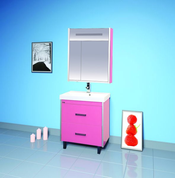 Зеркальный шкаф, цвет розовый, Misty Джулия Л-Джу04065-1210 (детальная фотография), недорогo