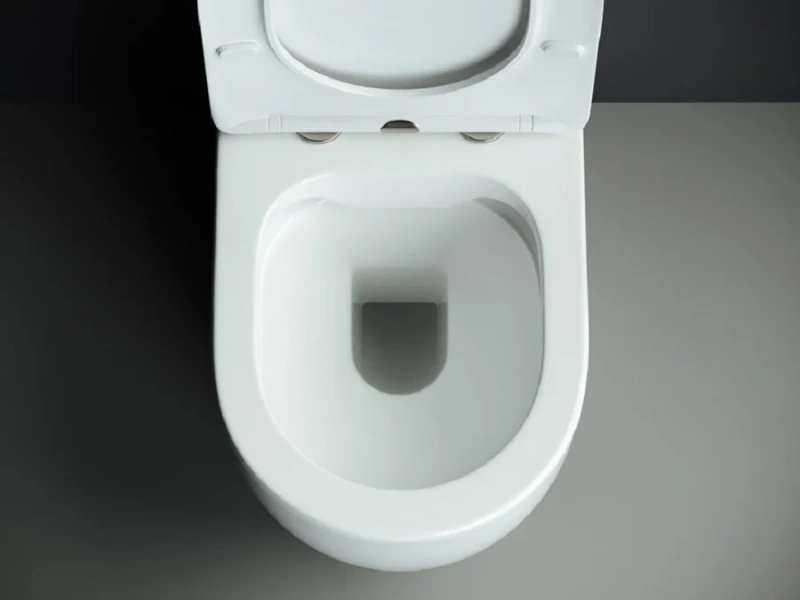 Унитаз компакт Ceramica Nova Mia безободковый CN1801 (детальная фотография), с микролифтом