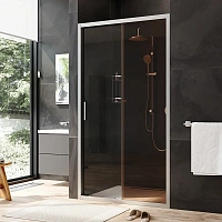 Душевая дверь в нишу AM.PM Gem Solo 110 см профиль хром стекло бронза