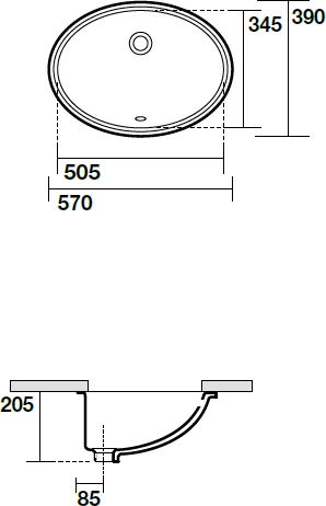 Раковина Kerasan Lavabi arredo 55 см белая 773301 (детальная фотография), современные, hi-tech