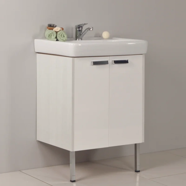 Тумба с раковиной напольная Акватон Йорк 1A170201YO 60 см с двумя распашными дверцами (детальная фотография)