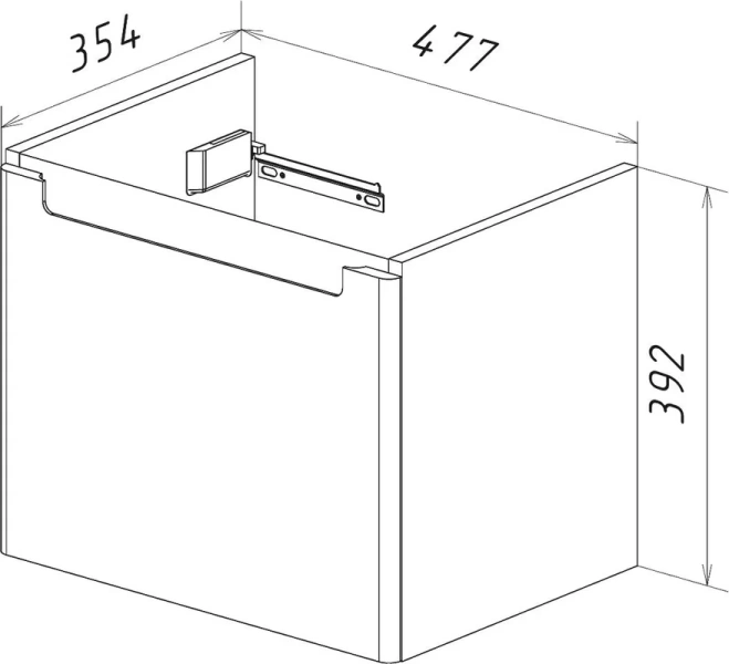 Тумба под раковину подвесная Lemark Buno Mini 50 см белый глянец LM05BM50T (детальная фотография), белая, комбинированная