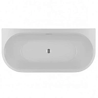 Акриловая ванна Desire BACK2WALL Fall B089011005, 180 x 84 см, наполнение через перелив, цвет белый