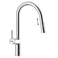 Смеситель для кухни Lemark Minima с вытяжным изливом, хром