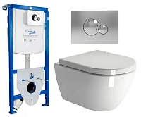 Унитаз подвесной, цвет белый глянцевый, GSI Pura