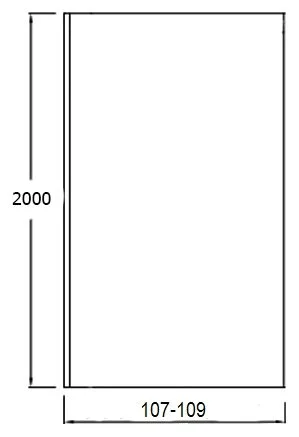 Душевая перегородка Jacob Delafon Contra 100 см профиль матовый черный E22W100-BLV (детальная фотография), современные, hi-tech