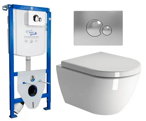 Унитаз подвесной, цвет белый глянцевый, GSI Pura - фото 1