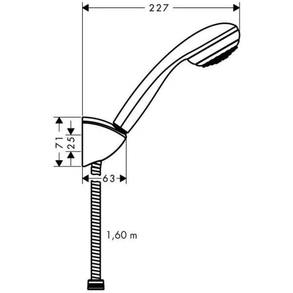 Душевой комплект Hansgrohe Crometta 85 пластик 27577000 (детальная фотография), душевые комплекты, наборы