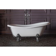 Ванна из искусственного камня Migliore Milady 185х82 см фурнитура хром