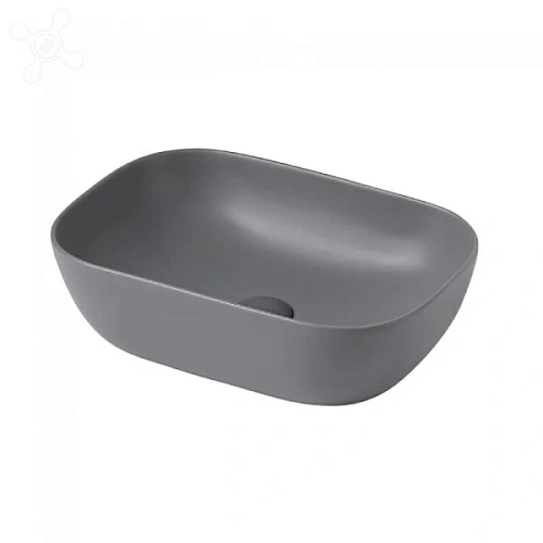 Раковина Abber Rechteck 46 см серая матовая - фото 4