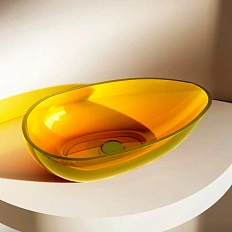 Раковина Abber Kristall 60 см желтая