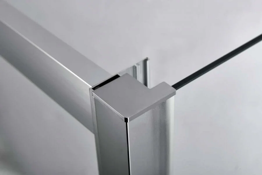 Душевой уголок Vincea Alpha VSR-3AL9010 100х90 см профиль хром (детальная фотография), недорогие, стеклянные, угловые, c поддоном, без поддона