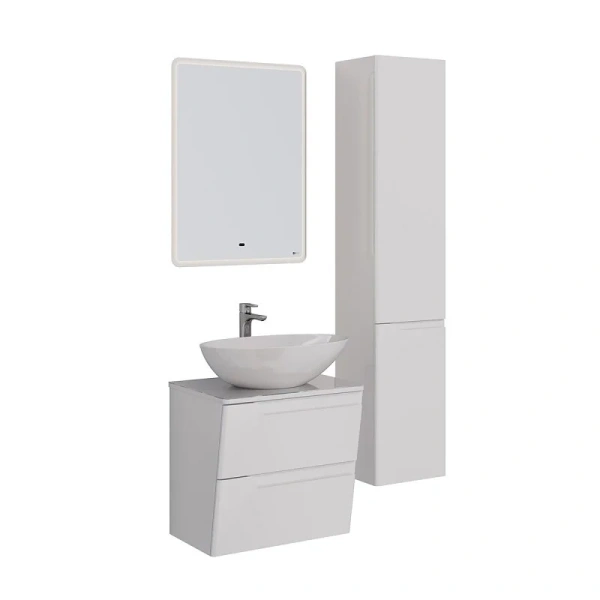 Тумба под раковину подвесная Lemark Miano 60 см белый глянец LM06M60T (детальная фотография) index_1