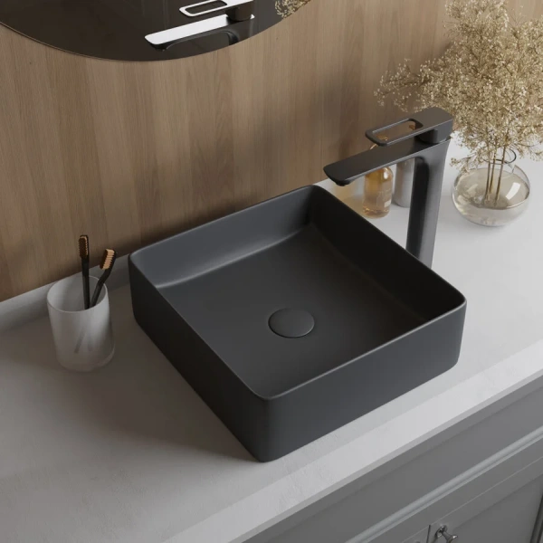 Раковина IDDIS Slide 36 см серая матовая SLIGM01i27 (детальная фотография), керамические