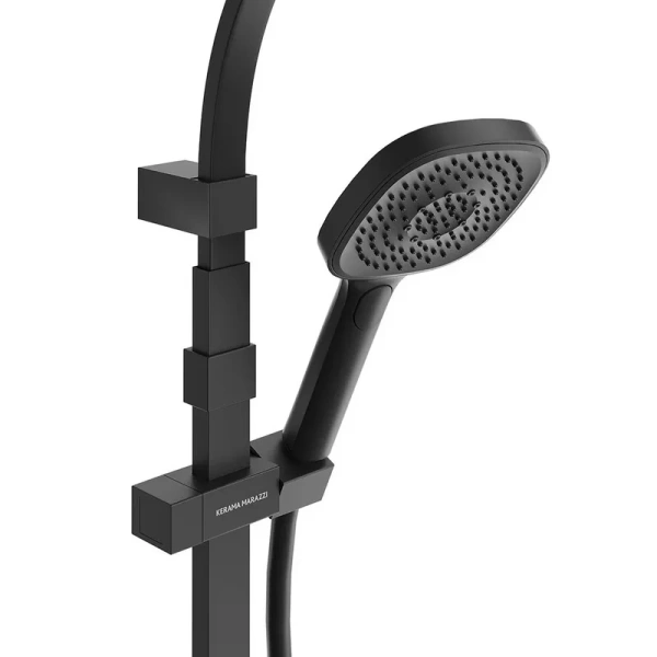 Душевая стойка Kerama Marazzi Fonte черный матовый FO.102.KM.BLK.M (детальная фотография), настенные