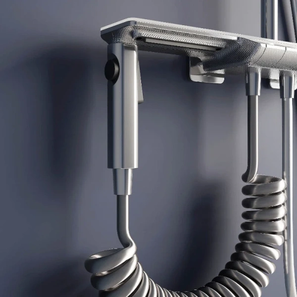 Душевая стойка RGW Shower Panels 51140135 с термостатом (детальная фотография), с изливом