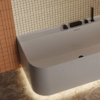 Ванна из искусственного камня Belux Атланта ВА-1700, 4810924287359, 170 x 75 см, с подставкой и подсветкой, белый