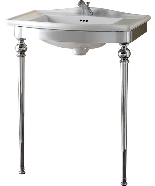 Раковина консоль Devon & Devon Westminster IBLI(1)F 70 см пристенная (детальная фотография)
