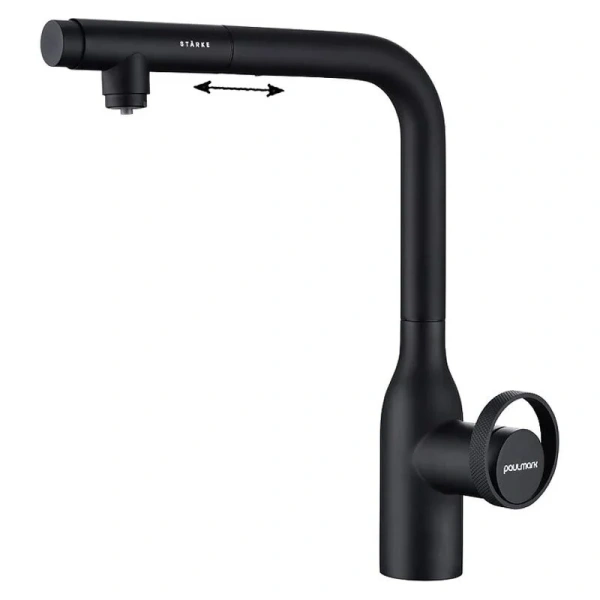 Смеситель для кухни Paulmark Urban антрацит Ur213104-401 (детальная фотография)