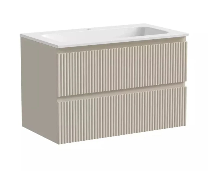 Тумба под раковину подвесная Sancos Snob R 80 см beige soft SNR80CE (детальная фотография)