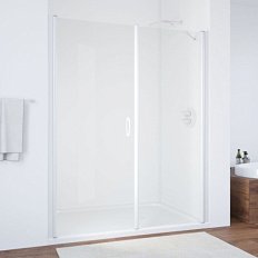 Душевая дверь профиль черный матовый стекло прозрачное Vegas-glass