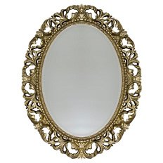Зеркало овальное без фацета, цвет поталь бронза, Tessoro Isabella 76