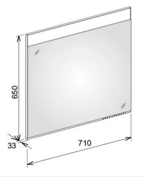 Зеркало с подсветкой Keuco Edition 400 70 см прямоугольное 11596171500 (детальная фотография), в наличии