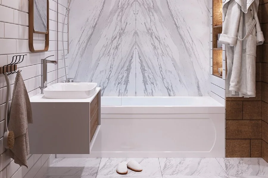 Ванна акриловая 1ACReal Gamma 120, 120 х 70 см, белая, BBA-GA127X0-00U Щ0000028714 (детальная фотография), приставные, встраиваемые