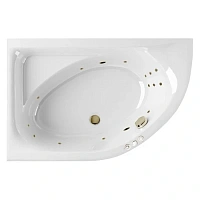 Ванна гидромассажная Excellent Aquarella Smart 150 x 100 см, левая, белый/бронза, WAEX.ARL15.SMART.BR