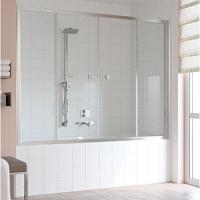 Душевая шторка на ванную профиль глянцевый хром стекло прозрачное Vegas-glass