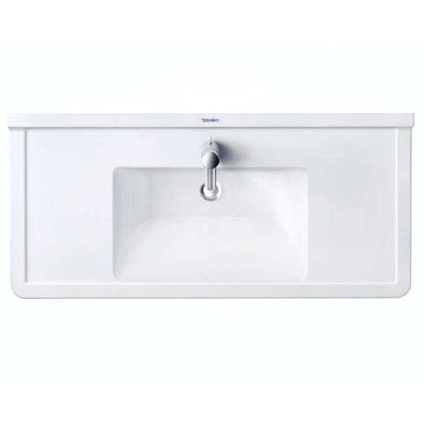 Раковина Duravit Starck 3 105 см прямоугольная 0304100000 (детальная фотография), современные, hi-tech