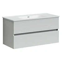 Тумба под раковину подвесная Sancos Urban 100 см белый глянец