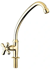 Запорный вентиль с изливом, золото, Emmevi Deco Classic